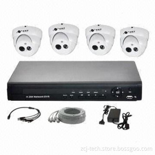 4CH Security System with All Necessary Accessories Including HDD